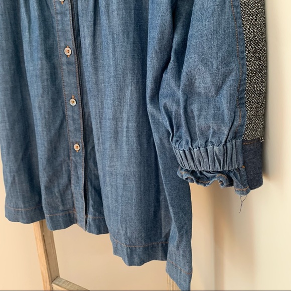 Anthropologie Current Air Textured/Denim Top, Small - Picture 8 of 12